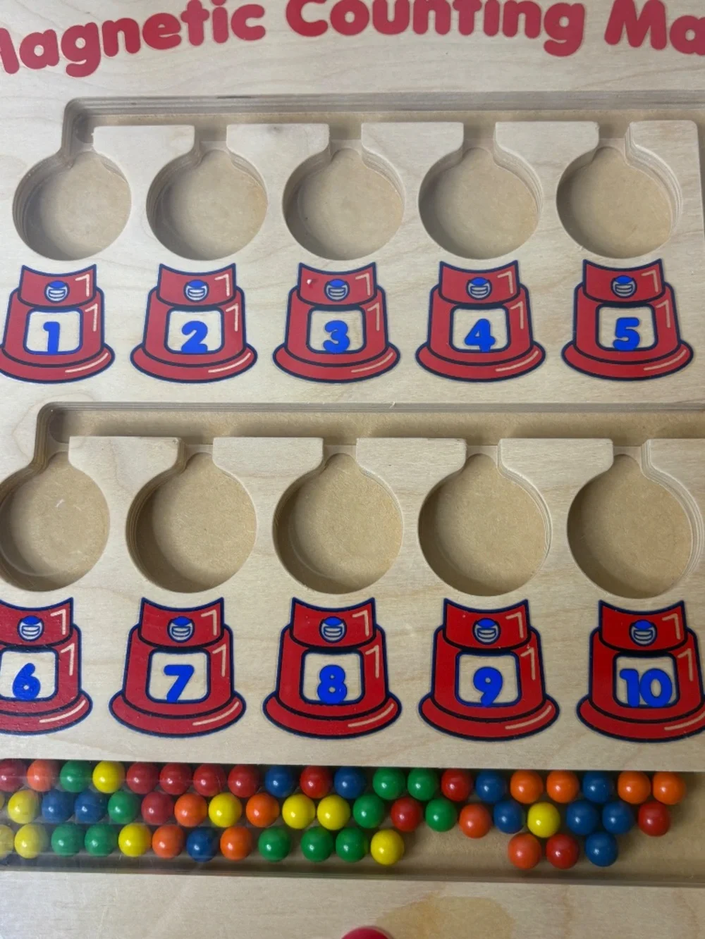 Lakeshore Learning Magnetic Counting Maze Gumball Wood 14 in x 13 in School/STEM